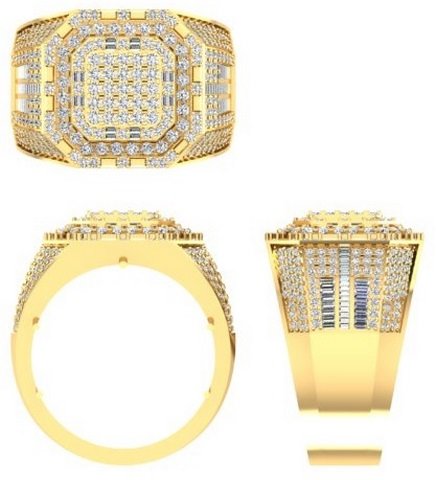 10K 2.48-2.50CT D-RING MEN SBAG/BAG/RDS